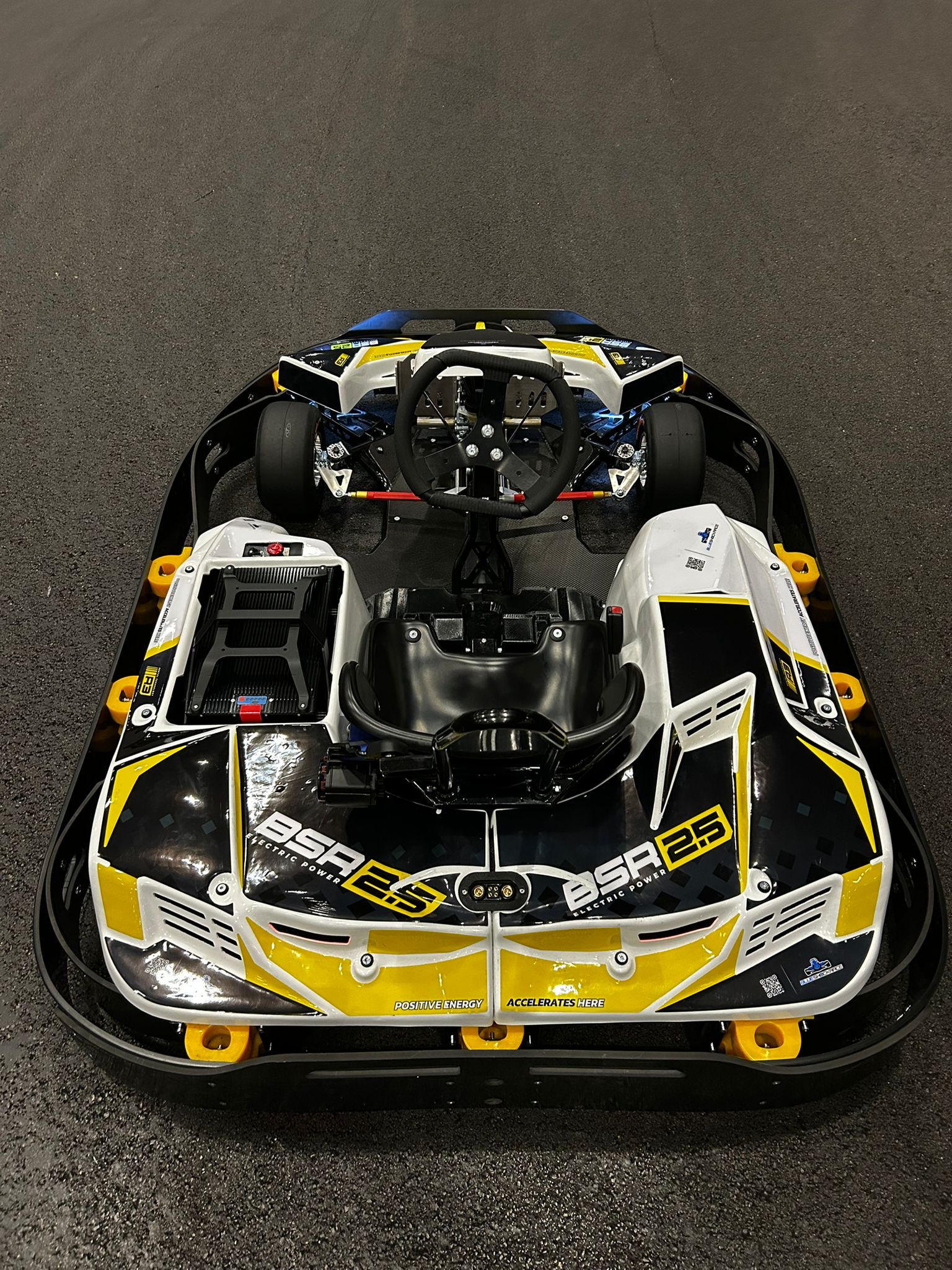 Elektromos BSR gokart felülnézetből